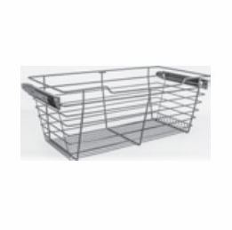 Habor White POB1-162911SN: Pullout Basket - Satin Nickel: RTA Kitchen Cabinet