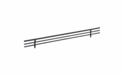 Habor White SF17-MB: 17" Shoe Fence - Matte Black: RTA Kitchen Cabinet