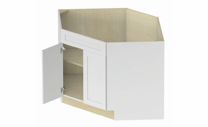 Hampton ASB36: Angle Sink Base Cabinet: Assembled Kitchen Cabinets