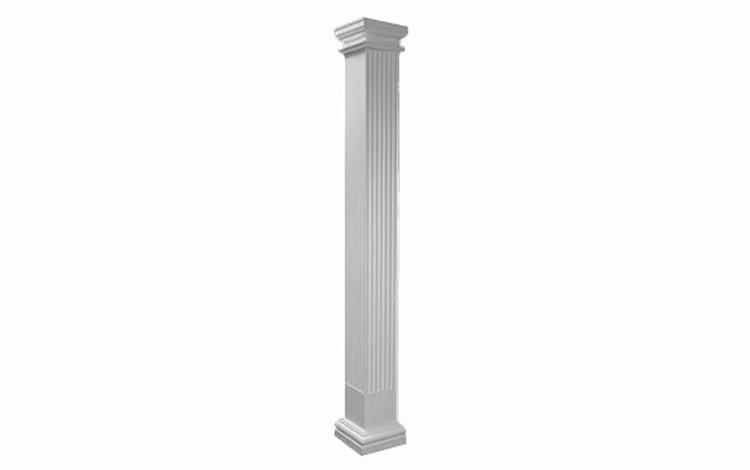 Hampton FSP6X6: Fluted Square Post: Assembled Kitchen Cabinets