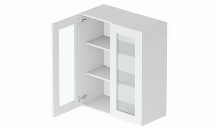 Hampton GDW2436: Glass Door Wall Cabinet: Assembled Kitchen Cabinets