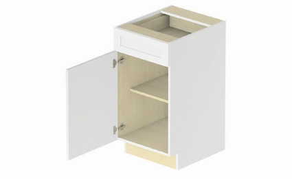 Hampton VB18: 1 Door - 1 Drawer Vanity Base Cabinet: Assembled Kitchen Cabinets