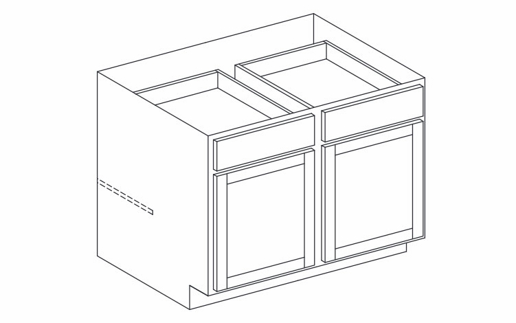 Hanover Bayside Paint B39: Base Cabinet: Assembled Kitchen Cabinets