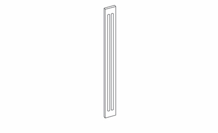 Hanover Bayside Paint FF396: Fluted Filler: Assembled Kitchen Cabinets