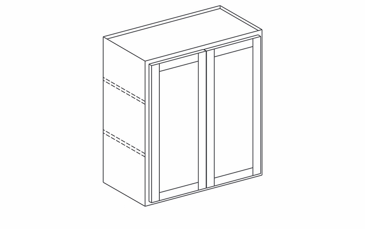 Hanover Bayside Paint W2736: Double Door Wall Cabinet: Assembled Kitchen Cabinets