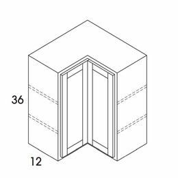 Hanover Bayside Paint WER2436: Wall Corner Easy Reach Cabinets: Assembled Kitchen Cabinets