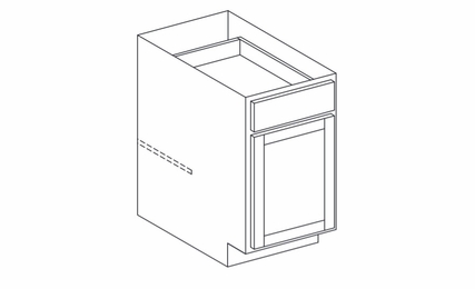 Hanover Biscayne Paint B12: Base Cabinet: Assembled Kitchen Cabinets