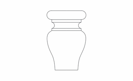 Hanover Biscayne Paint BFOOT: Bunn Foot: Assembled Kitchen Cabinets