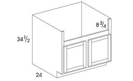 Hanover Grey FSB36: Base Farm Sink Cabinet: Assembled Kitchen Cabinets