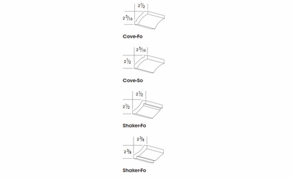 Hanover Grey REVCROWN: Reversible Crown Molding: Assembled Kitchen Cabinets