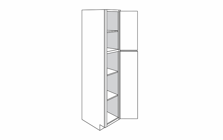 Hanover Grey U248424-SHELFKIT: Utility Cabinet With Shelfkit: Assembled Kitchen Cabinets