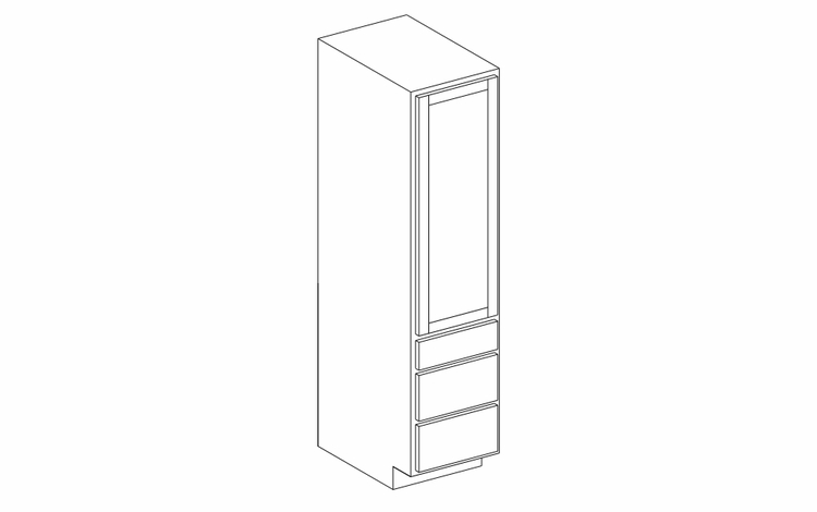 Hanover Juniper Paint LCD188021: Linen Cabinet With Drawers: Assembled Kitchen Cabinets