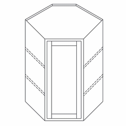 Hanover Juniper Paint WDC2442: Diagonal Corner Wall Cabinet: Assembled Kitchen Cabinets