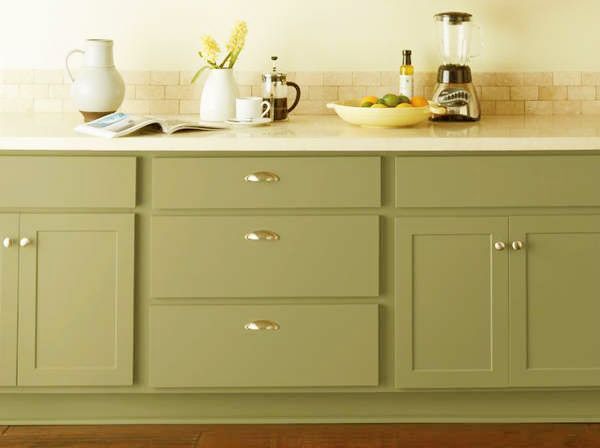Green Kitchen Cabinets
