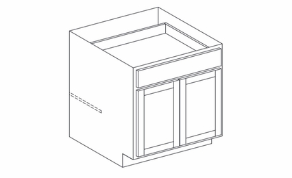 Hanover Palmetto Paint B36: Base Cabinet: Assembled Kitchen Cabinets