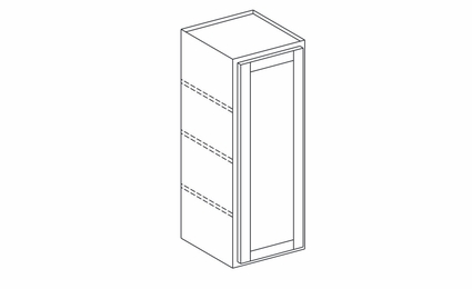 Hanover Seabreeze Paint W1242: Single Door Wall Cabinet: Assembled Kitchen Cabinets