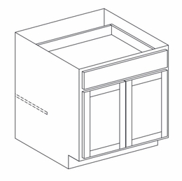 Hanover Seaport Paint B33: Base Cabinet: Assembled Kitchen Cabinets