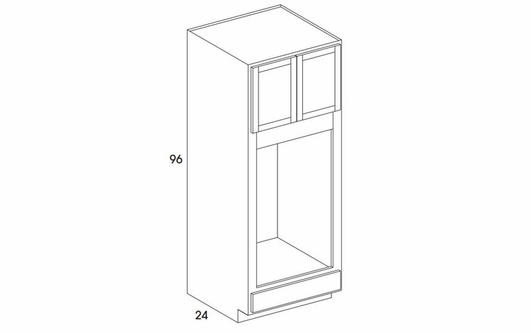 Hanover Seaport Paint OCD339624: Double Oven Cabinet: Assembled Kitchen Cabinets