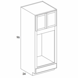 Hanover Seaport Paint OCD339624: Double Oven Cabinet: Assembled Kitchen Cabinets