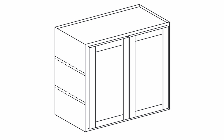 Hanover Seaport Paint W3030: Double Door Wall Cabinet: Assembled Kitchen Cabinets