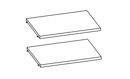 Harbor Mocha AS2414-2PK: Adjustable Shelves - Pack Of 2: RTA Kitchen Cabinet