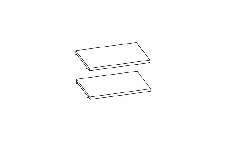 Harbor Mocha AS2420-2PK: Adjustable Shelves - Pack Of 2: RTA Kitchen Cabinet