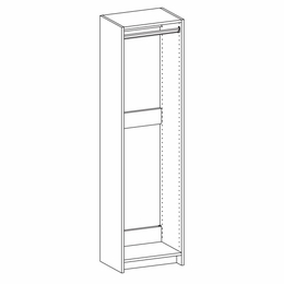 Harbor Mocha K1-HT307214: Hanging Floor Tower Frame With Rod: RTA Kitchen Cabinet