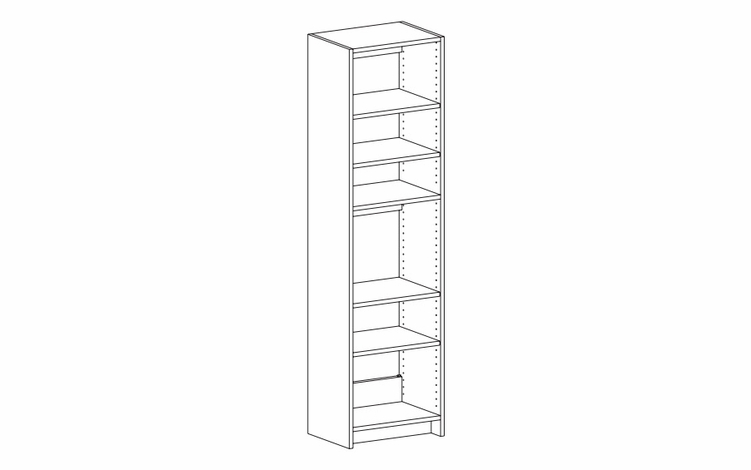 Harbor Mocha K1-ST307220: Shelving Floor Tower Frame With Adjustable Shelves: RTA Kitchen Cabinet