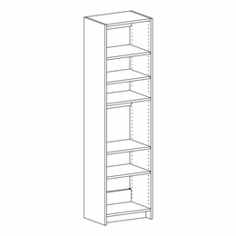 Harbor Mocha K1-ST307220: Shelving Floor Tower Frame With Adjustable Shelves: RTA Kitchen Cabinet