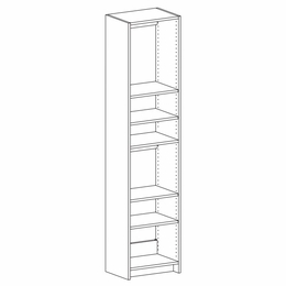 Harbor Mocha K1-ST308414: Shelving Floor Tower Frame With Adjustable Shelves: RTA Kitchen Cabinet
