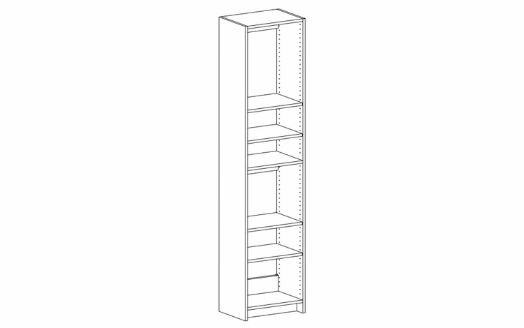 Harbor Mocha K1-ST368414: Shelving Floor Tower Frame With Adjustable Shelves: RTA Kitchen Cabinet