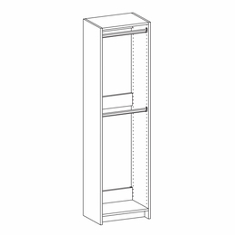 Harbor Mocha K2-HT367214: Hanging Floor Tower Frame With Two Rods: RTA Kitchen Cabinet