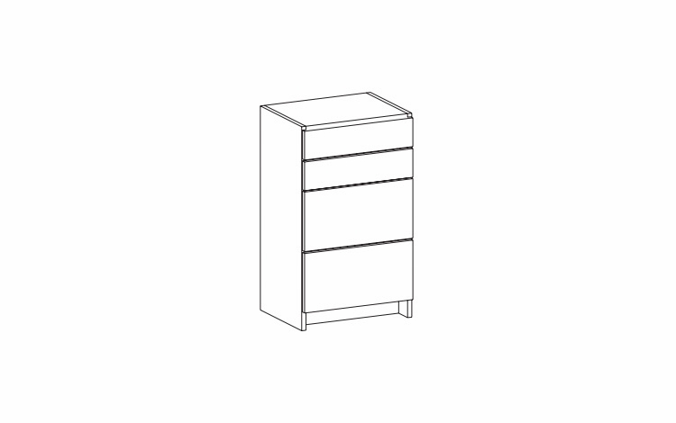 Harbor Mocha K2-SD183414: Short Drawer Unit Floor Frame With Small & Large Drawers: RTA Kitchen Cabinet