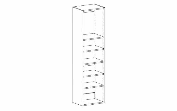 Harbor Mocha SH187214: Shelving Frame With Adjustable Shelves: RTA Kitchen Cabinet