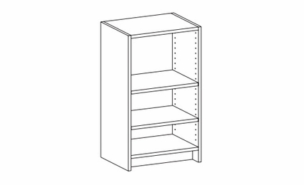 Harbor Mocha SSUB243414: Short Shelving Unit Floor Frame With Adjustable Shelves: RTA Kitchen Cabinet