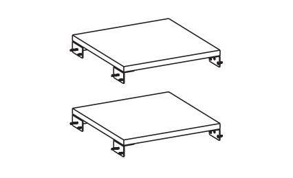 Harbor White BR1420: Bridge Material - Pack Of 2: RTA Kitchen Cabinet