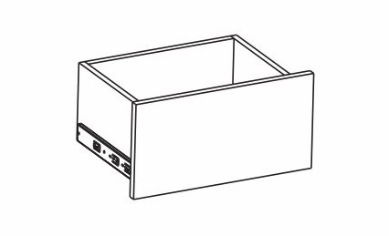 Harbor White DBL1814: Large Drawer Box: RTA Kitchen Cabinet