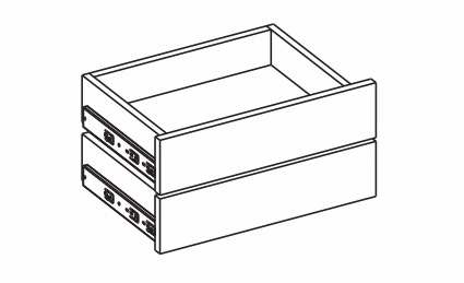 Harbor White DBS2420-2PK: Small Drawer Box - Pack Of 2: RTA Kitchen Cabinet