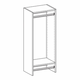 Harbor White DH244814: Hanging & Shelving Frame With Rods: RTA Kitchen Cabinet
