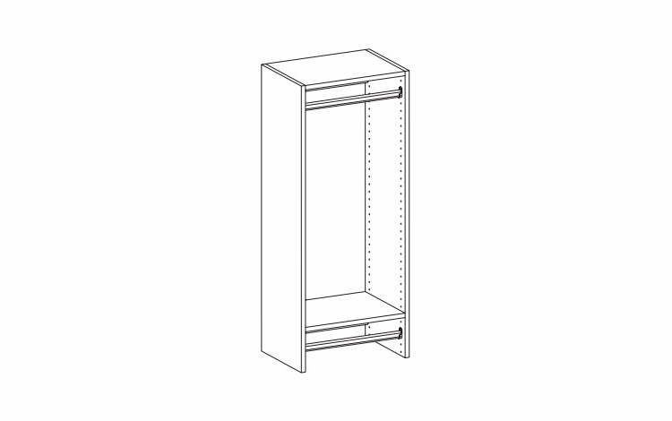 Harbor White DH304814: Hanging & Shelving Frame With Rods: RTA Kitchen Cabinet