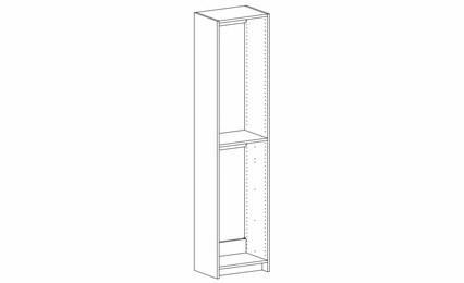 Harbor White DT188414: Drawer Floor Tower Frame: RTA Kitchen Cabinet