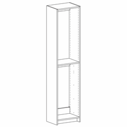 Harbor White DT308420: Drawer Floor Tower Frame: RTA Kitchen Cabinet