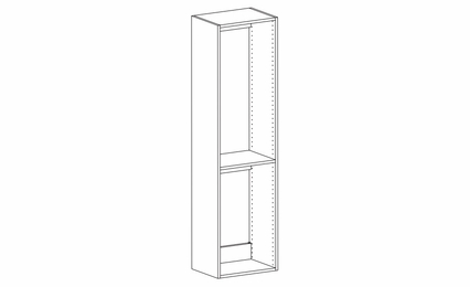 Harbor White H187214: Shelving Wall Frame: RTA Kitchen Cabinet