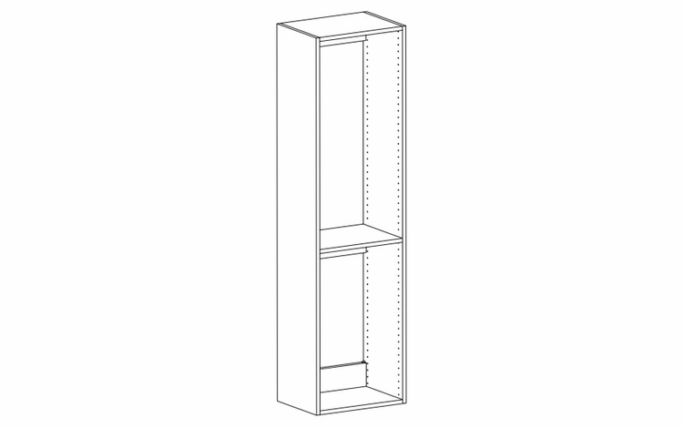 Harbor White H367214: Shelving Wall Frame: RTA Kitchen Cabinet