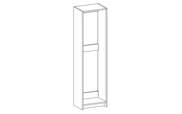 Harbor White HT187214: Hanging Floor Tower Frame: RTA Kitchen Cabinet