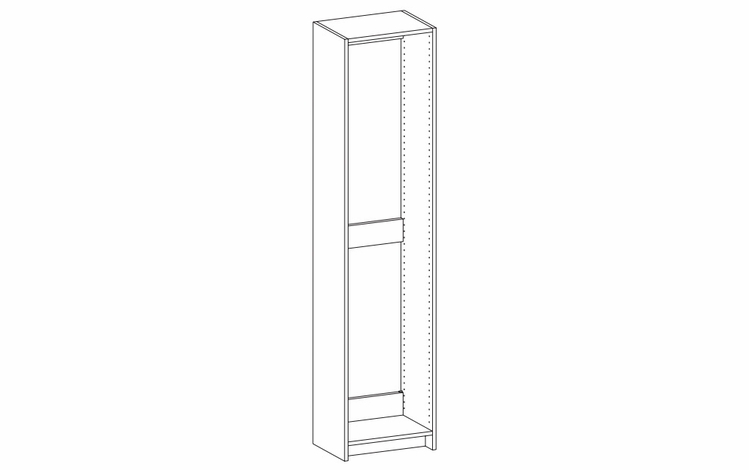 Harbor White HT248414: Hanging Floor Tower Frame: RTA Kitchen Cabinet