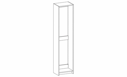 Harbor White HT308414: Hanging Floor Tower Frame: RTA Kitchen Cabinet