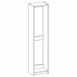 Harbor White HT308414: Hanging Floor Tower Frame: RTA Kitchen Cabinet