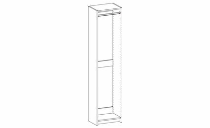 Harbor White K1-HT368414: Hanging Floor Tower Frame With Rod: RTA Kitchen Cabinet