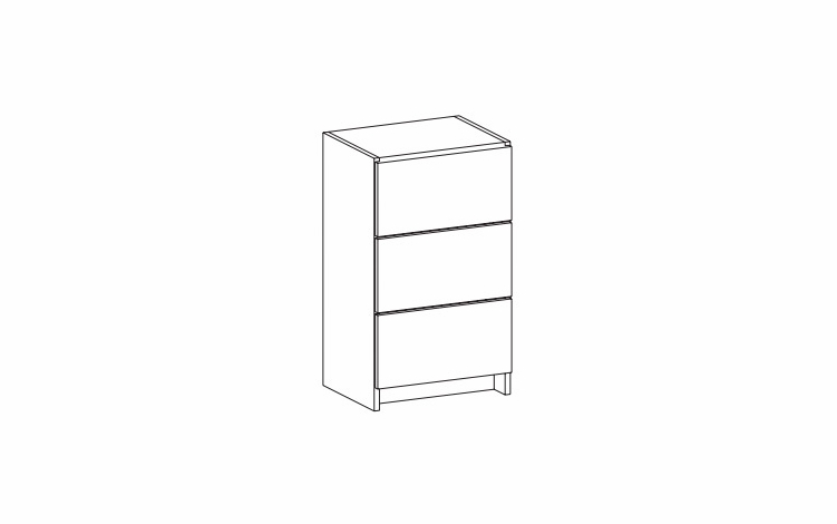 Harbor White K1-SD303414: Short Drawer Unit Floor Frame With Large Drawers: RTA Kitchen Cabinet